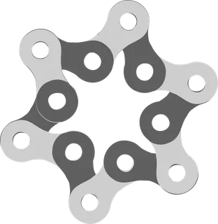 Chain Link Star: bicycle t-shirt design