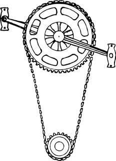 Crankset and Chain: bicycle t-shirt design