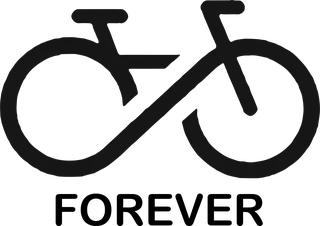 Forever: bicycle t-shirt design with the words “FOREVER”