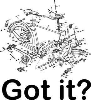 Got It: bicycle t-shirt design with the words “Got it?”