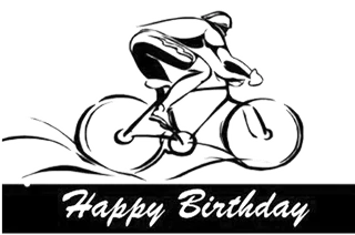 Happy Birthday Bicycle: bicycle t-shirt design with the words “Happy Birthday”