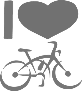 I HEART BIKE: bicycle t-shirt design