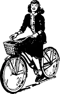 Lady on her Bicycle: bicycle t-shirt design