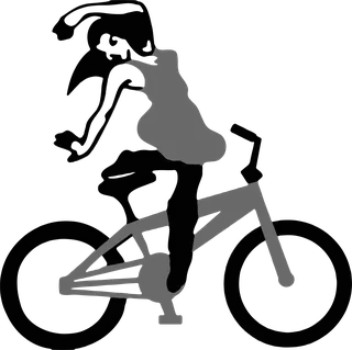 Girl on Bike: bicycle t-shirt design