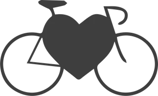Bicycle with a Heart: bicycle t-shirt design