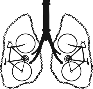 Bicycle Lungs: bicycle t-shirt design