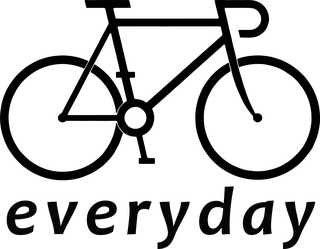 Bike Everyday: bicycle t-shirt design with the words “everyday”
