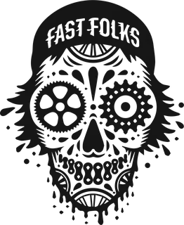 Fast Folks: bicycle t-shirt design with the words “FAST FOLKS”