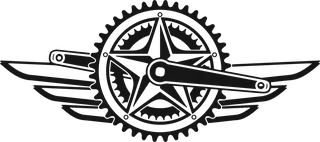 Cogs, Crank and Wings: bicycle t-shirt design