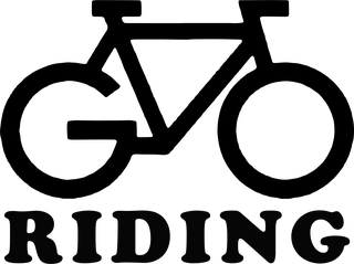 Go Riding: bicycle t-shirt design with the words “GO RIDING”