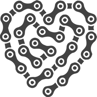 Chain Heart: bicycle t-shirt design