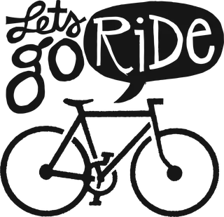Let’s Go Ride: bicycle t-shirt design with the words “Let's go RiDe”