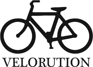 Velorution: bicycle t-shirt design with the words “VELORUTION”