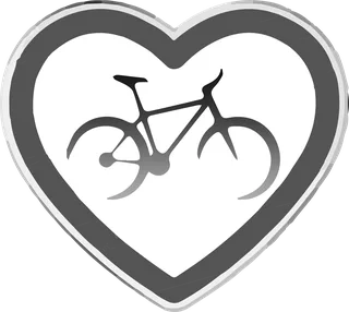 Bicycle Heart: bicycle t-shirt design
