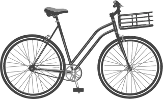 City Bicycle with a Basket: bicycle t-shirt design