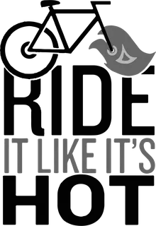Ride It Like It'S Hot: bicycle t-shirt design with the words “RIDE IT LIKE IT'S HOT”