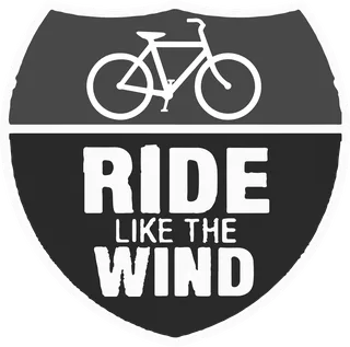 Ride Like The Wind: bicycle t-shirt design with the words “RIDE LIKE THE WIND”