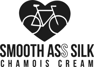Smooth Ass Silk Chamois Cream: bicycle t-shirt design with the words “SMOOTH ASS SILK CHAMOIS CREAM”