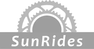 SunRides: bicycle t-shirt design with the words “SunRides”
