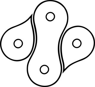 Chain Link Outline: bicycle t-shirt design