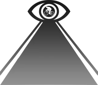 All-Seeing Cyclist Eye: bicycle t-shirt design